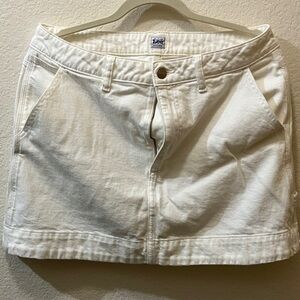 Lee Women's Cream Denim mini skirt